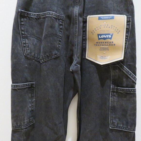LEVI'S Premium Red Tab™ Overalls in Darkly Wash Black Utility Workwear NWT - Picture 15 of 16